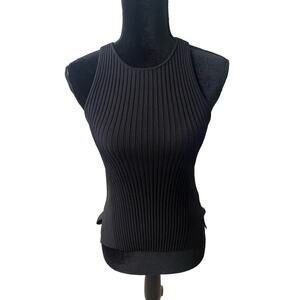 Ganni Black Tank Top - xs